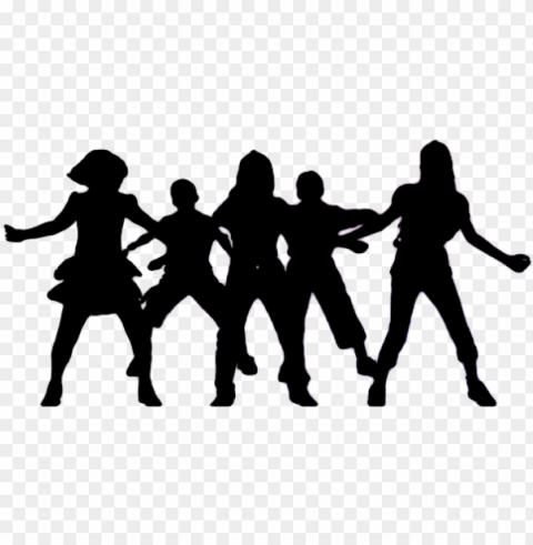 roup dancing silhouette picture black and white - dance team clipart Transparent PNG images database