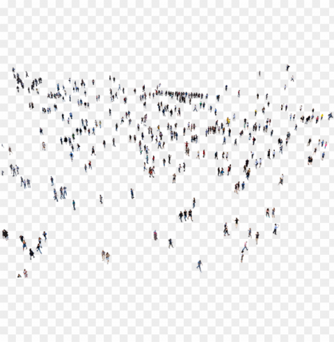roup of people aerial Isolated Character with Transparent Background PNG