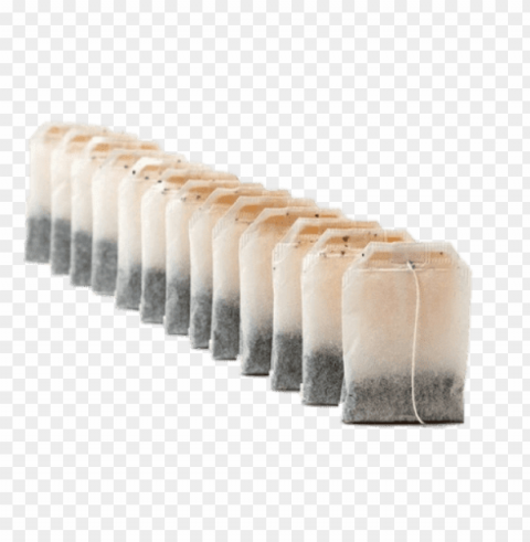 row of teabags Transparent Background PNG Isolated Graphic