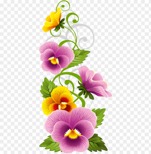 rows up the sides - flower corner border High-resolution PNG images with transparent background