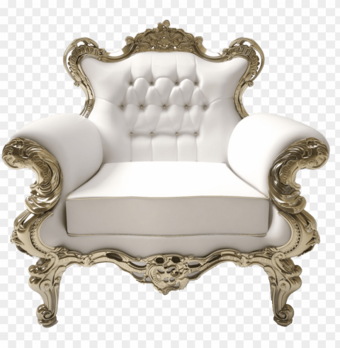 royal arm chair PNG Isolated Object with Clarity