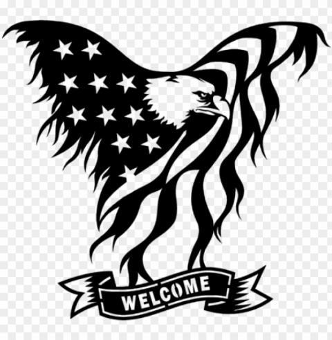 royalty free library america drawing eagle - us flag eagle black and white HighResolution Transparent PNG Isolated Graphic
