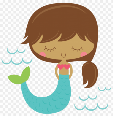 Royalty Mermaid Clipart Silhouette - Cute Mermaid Free Transparent PNG