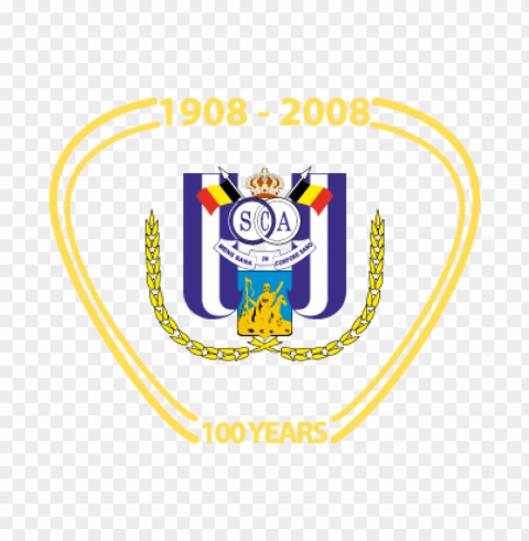 rsc anderlecht 100 years vector logo PNG Image with Isolated Graphic Element