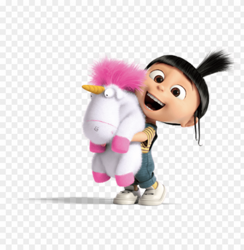 ru mi villano favorito - agnes & fluffy despicable me 3 party cardboard Clear Background PNG Isolated Item