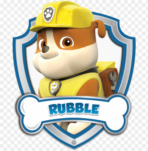 rubble paw patrol logo 5 by carolyn - cap n turbot paw patrol Transparent Background PNG Isolated Item