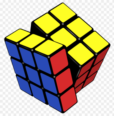 Rubik Cube ClearCut PNG Isolated Graphic