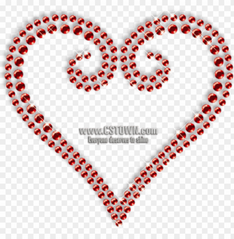 ruby heart crystal hotfix transfer pattern - ri Transparent PNG graphics archive