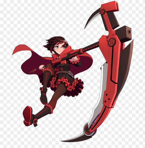 ruby rose - rwby amity arena characters PNG with transparent backdrop