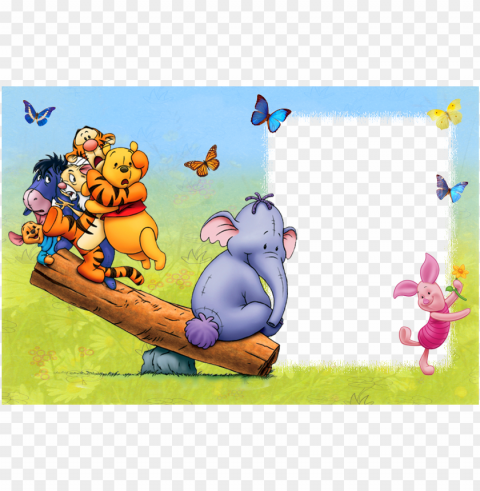 runge frame also birthday frames moreover - pooh's heffalump movie ost Transparent Cutout PNG Graphic Isolation