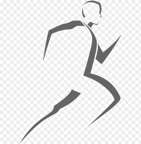 runningman jogging silhouette - silhouette marathon runner Clean Background PNG Isolated Art