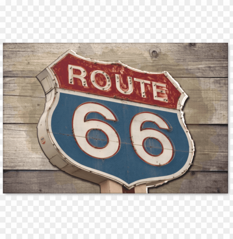 rustic vintage route 66 sign on wood canvas art decor - route 66 travel notes a 5 x 8 unlined journal HighResolution PNG Isolated Illustration