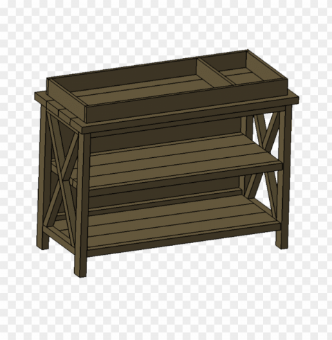 rustic x diy changing table - baby changing station homemade PNG art