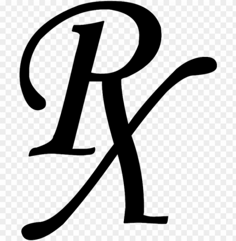 rx symbol black monotype plain clip art - rx logo PNG high resolution free