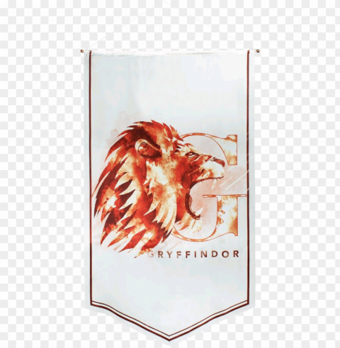 ryffindor watercolour satin banner - harry potter gryffindor lion poster PNG pictures with no background required
