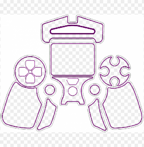 s4 - ps4 controller skin layout Isolated Element with Transparent PNG Background