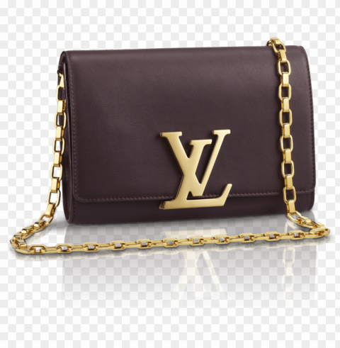 sac louis vuitton chain louise - louis vuitto Transparent Background Isolated PNG Design Element