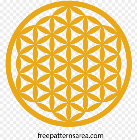 sacred geometry flower of life free pattern - health through new thought and fasting book PNG for blog use