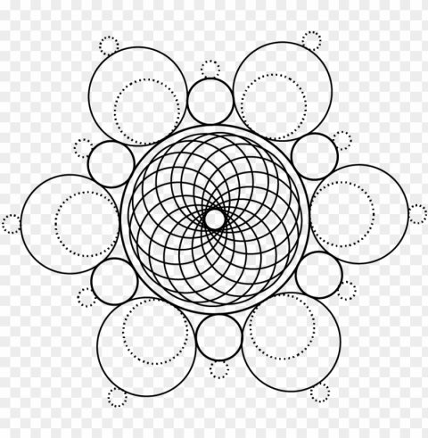 sacred geometry vector illustrations vol 3 black-05 - sacred geometry vectors PNG with no background required