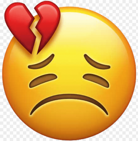 sad broken heart emoji Free PNG images with transparency collection