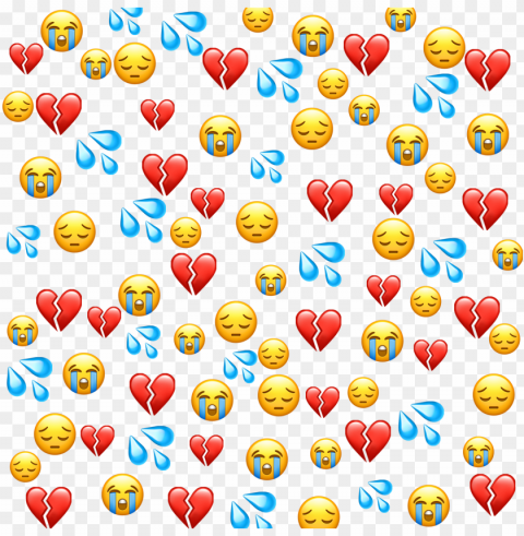 sad emoji emojis whatsapp sademoji heart hearts hea - emoji PNG with transparent backdrop