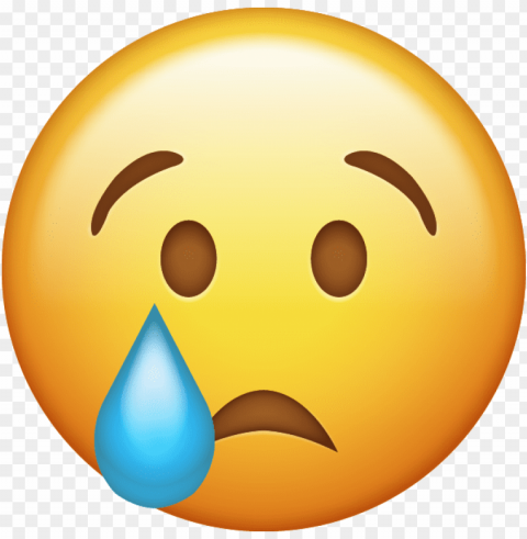 sad face transparent - crying emoji transparent background HighResolution Isolated PNG Image