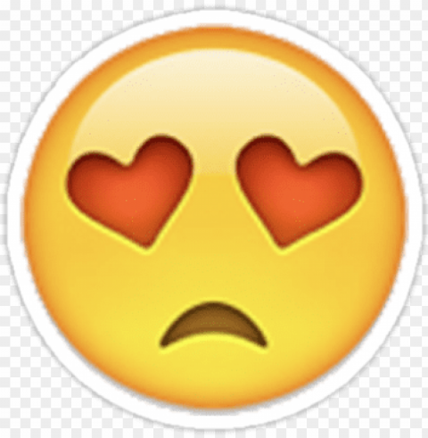 sad heart eyed emoji stickers by tarantinope redbubble - sad heart eyes emoji PNG transparent photos for design