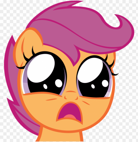 sad scootaloo face Isolated Element on HighQuality PNG