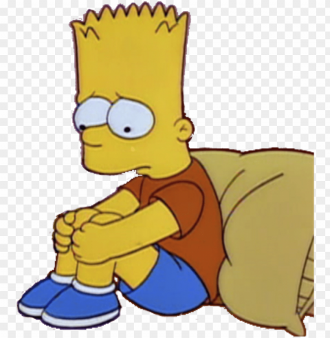 sad simpsons and bart image - sad bart simpson PNG pictures with no background required