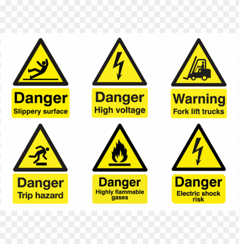 Safety Sign PNG Transparent Graphics Bundle