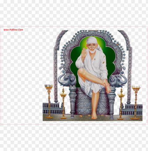 sai baba hd Transparent Background Isolated PNG Figure
