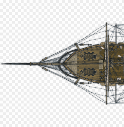sail ship top view PNG for business use