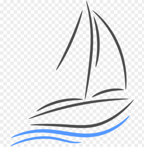 sailing boat logo - sail Isolated Element with Clear Background PNG
