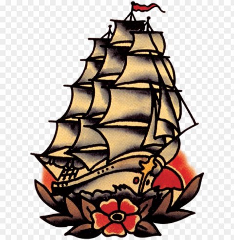 sailor jerry tattoos - traditional ship tattoo sailor jerry Free PNG images with transparent layers