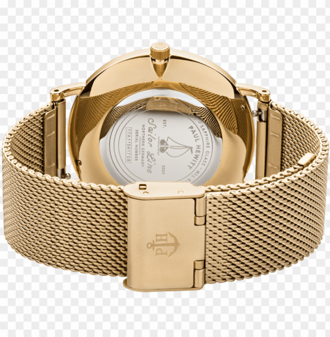 sailor line golden 39 mm unisex watch - paul hewitt horloge PNG transparent images extensive collection