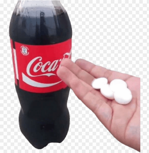 salt bae but with mentos and coke - coca cola mentos meme Transparent PNG Isolated Item