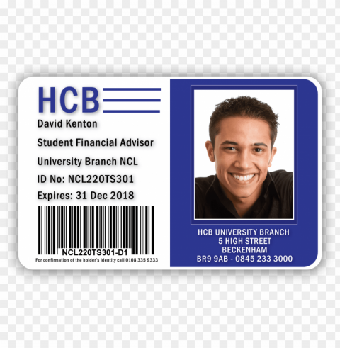 sample hcb id card design - identity document PNG transparent elements package