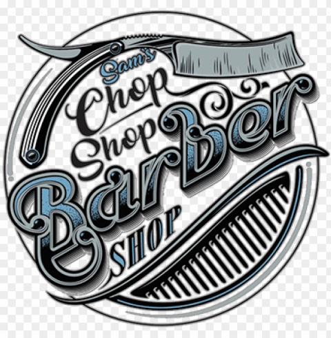 sam's chop shop - logo barber sho PNG for personal use