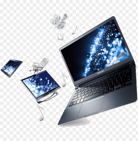 samsung laptop Transparent Background Isolated PNG Design Element