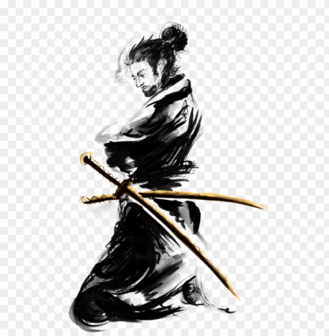 samurai ink v1 b PNG Image with Transparent Background Isolation