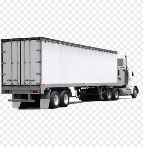 san antonio trailer repairs - back of white semi truck HighResolution Isolated PNG with Transparency
