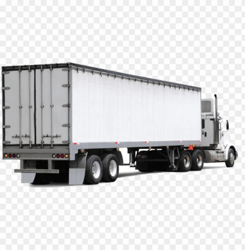 San Antonio Trailer Repairs - Back Of White Semi Truck HighResolution Isolated PNG With Transparency