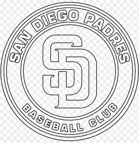 san diego padres logo coloring page - san diego padres Clear background PNG elements