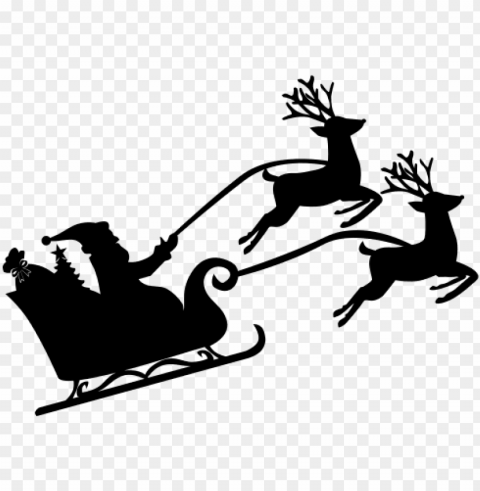 santa and sleigh ico PNG graphics with clear alpha channel broad selection