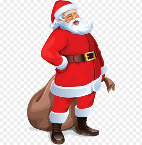 santa claus brown bag PNG images with alpha transparency wide collection