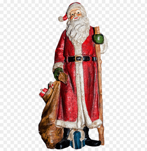 santa claus figurine PNG images with clear background
