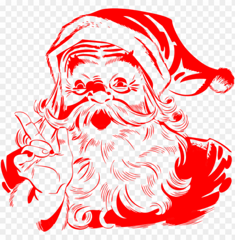 santa claus red vintage PNG images with no background necessary