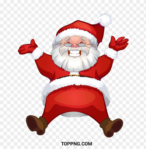 Santa Claus smile Christmas clipart PNG transparent graphics bundle