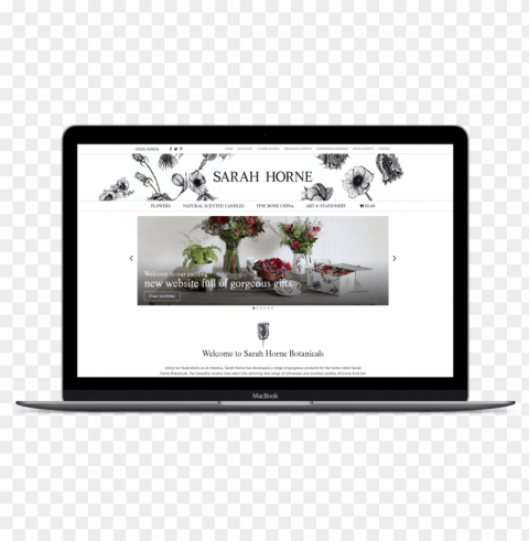 sarah horne - ecommerce website - website PNG Graphic with Isolated Clarity