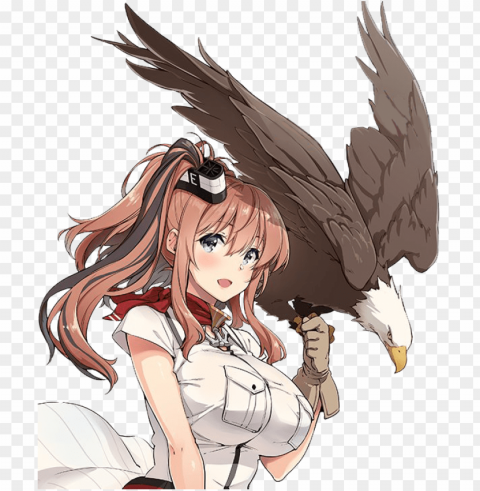 saratoga eagle - anime girl and eagle Transparent PNG vectors